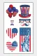 American flag Independence Day Tattoo Stickers Face Waterproof Decorative Props Disposable Tattoo American Flag Stickers