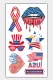 American flag-3 Independence Day Tattoo Stickers Face Waterproof Decorative Props Disposable Tattoo American Flag Stickers