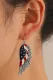 Independence Day Peace Dove Butterfly Wing Earrings