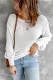 White Hollow-out Back Sweater with Tie