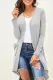 Gray Selected Button Down Pocketed High Low Cardigan