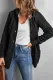 Black Button Open Front Knit Cardigan