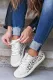 Gray Gray Leopard Patchwork Casual Sneakers