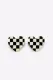 Racing Checkered Flag Casual Style Plaid Earrings