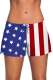 American Flag Sand Side Split Swim Shorts