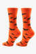 Orange Halloween Bat Pumpkin Devil Socks