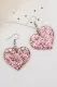 Pink Symphony Peach Heart Love Drop Earrings
