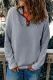 Contrast Neckline Snap Button Geometric Knit Pullover Sweatshirt