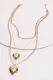 Heart Shape Pendant Layered Necklace