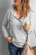 Gray Pocket Design Buttoned Casual Hoodie