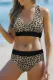 Leopard Leopard Print Criss Cross Bikini Set