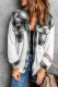 White Plaid Patchwork Buttoned Pocket Sherpa Jacket