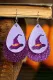 Halloween Wizard Hat Sequin Earrings