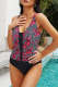 Floral Print Ruffles One-piece Swimsuit