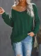Green Love Letters Cable Knit Lace Up Sweater