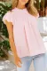 Pink Tiered Sleeve Frilled Neck Dotted Top White/Blue/Purple/Green/Pink