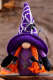Purple Halloween pointy hat spider web faceless doll vampire doll