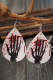 Halloween Palm Bloodstained Waterdrop Leather Reversible Printed Leather Earrings