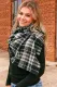 Black Winter Thick Large Plaid Scarf