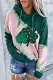 Saint Patrick's Day Clover Leopard Tie Dye Hoodie Green Pink