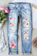 Hibiscus Ripped Denim Jeans