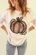 Vintage Watercolor Pumpkin Graphic Round Neck Casual Sweatshirt