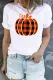 White Pumpkin Print Crew Neck T-shirt