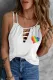White Hollow Out Tank Top