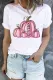 Pink Pumpkin Graphic Crew Neck Shif Casual T-shirt