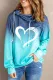White Love Heart Hooded Casual Pullover Hoodie