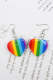 Rainbow Heart Hook Dangle Pride Earrings