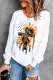 American Flag Sunflower Letters Cross Graphic Sweatshirt