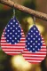 American Flag PU Earrings