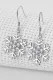 Christmas Winter Snowflake Rhinestones Earrings Silver