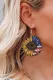 American Independence Day Flag Sunflower Earrings