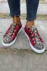 Red Plaid Casual Shoes