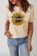 Mama Sunflower Graphic Print Crew Neck T Shirt