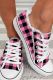 Pink Stripe Plaid Graphic Canvas Shoes