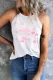 Be Kind Pink Cherry Blossoms Rocker Tank Top Cami Top