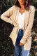 Pocketed Waffle Knit Open Front Cardigan