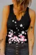 Cherry Blossoms Floral Casual Tank Tops