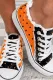 Orange Polka Dots Lace-up Canvas Shoes