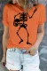 Halloween Skull T-Shirts Orange