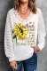 Sunflower V Neck Lace Stripe Top