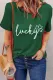 Green Lucky Print T-shirt