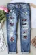 Sunflower American Flag Ripped Jeans