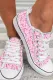 Pink Love-shape Canvas Shoes