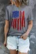 Grey Patriotic American Flag T-shirt