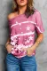 Cherry Blossom Tie-dye Print Loose T-shirt