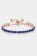 Adjustable blue zircon bracelet